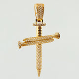 Dije Cruz Clavo Tupido 8.3gr / 6cm / Oro Amarillo 18K