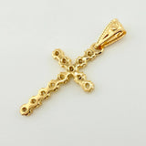 Dije Cruz Tupida 0.95gr / 2.7cm / Oro Amarillo 18K