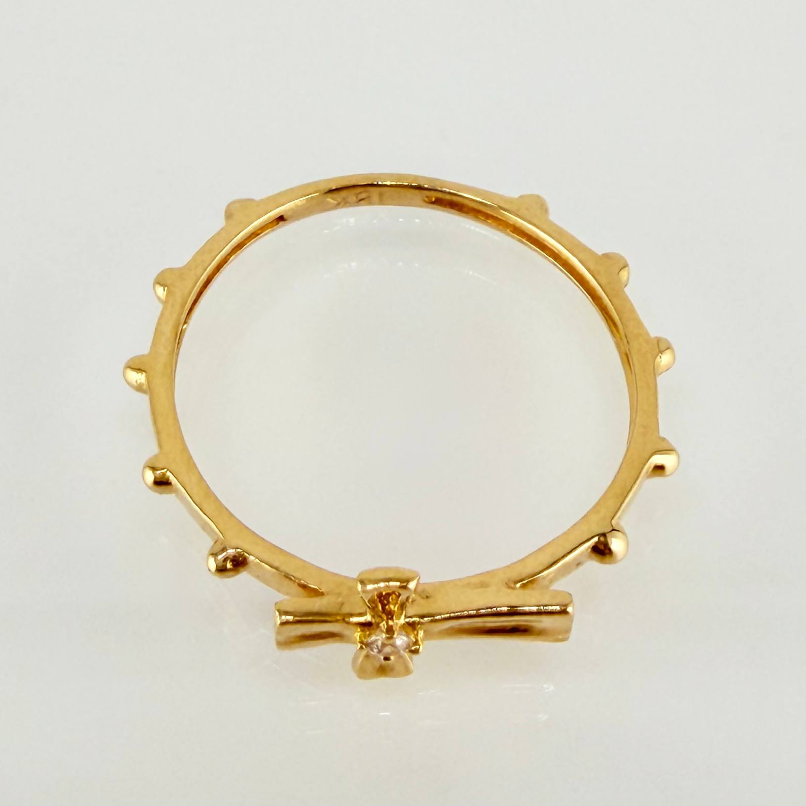 Anillo Cruz Burbujas 1.45gr / T6 / Oro Amarillo 18K