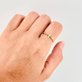 Anillo Cruz Burbujas 1.45gr / T6 / Oro Amarillo 18K