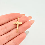 Dije Cruz Cristo Minimalista 1.45gr / 2.5cm / Oro Amarillo 18K