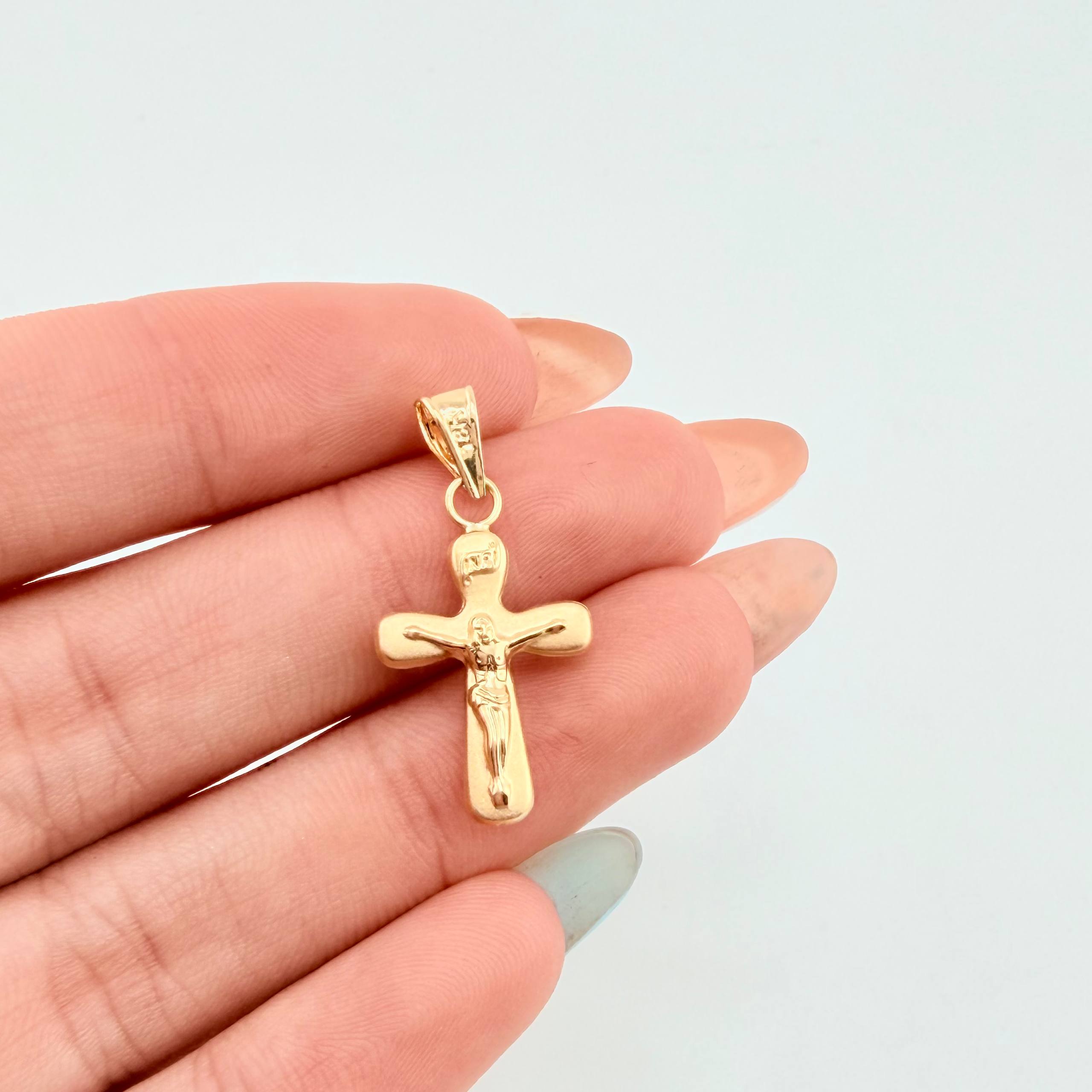 Dije Cruz Cristo 0.6gr / 2.7cm / Oro Amarillo 18K