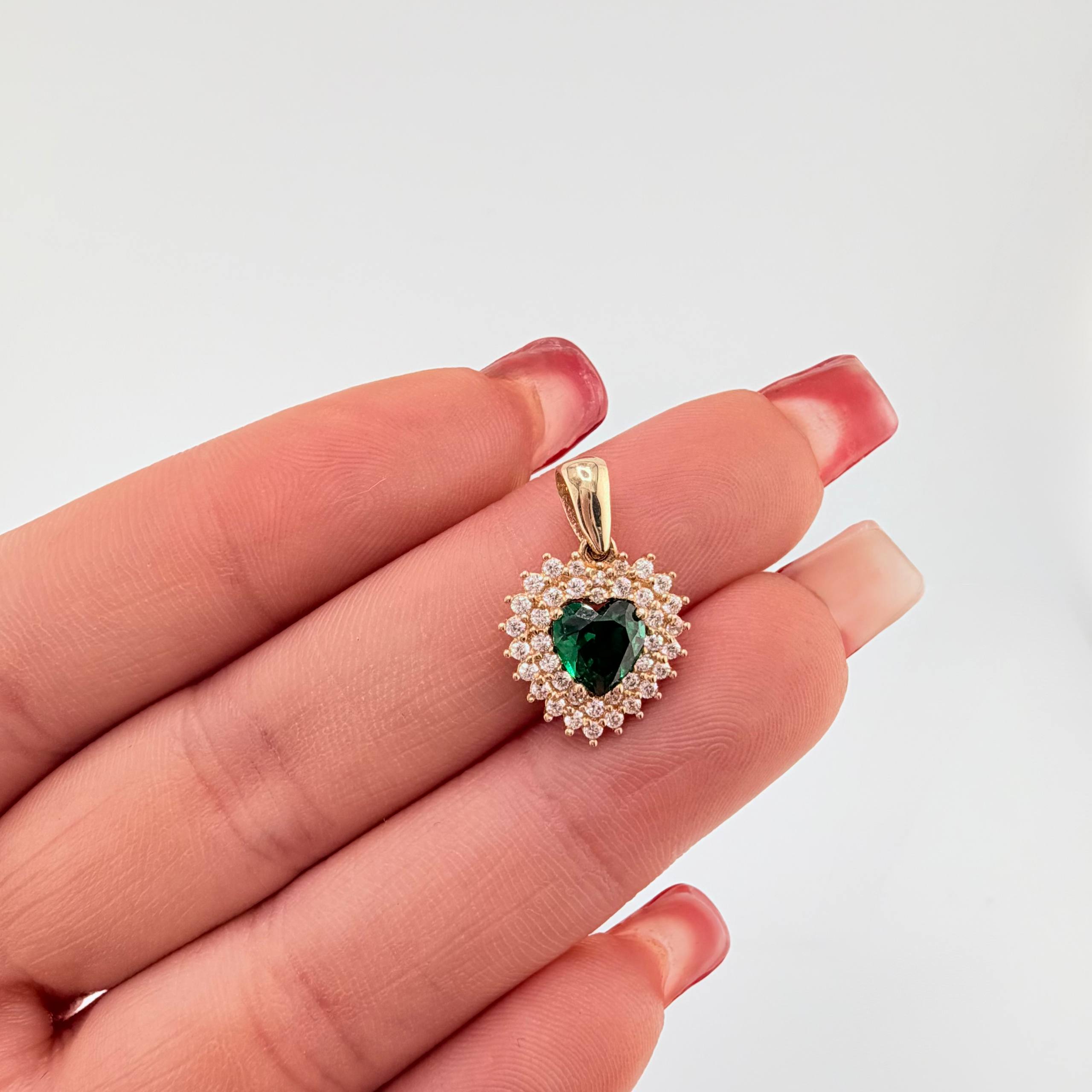 Dije Halo Corazon 2.05gr / 1.9cm / Oro Amarillo 18K ©