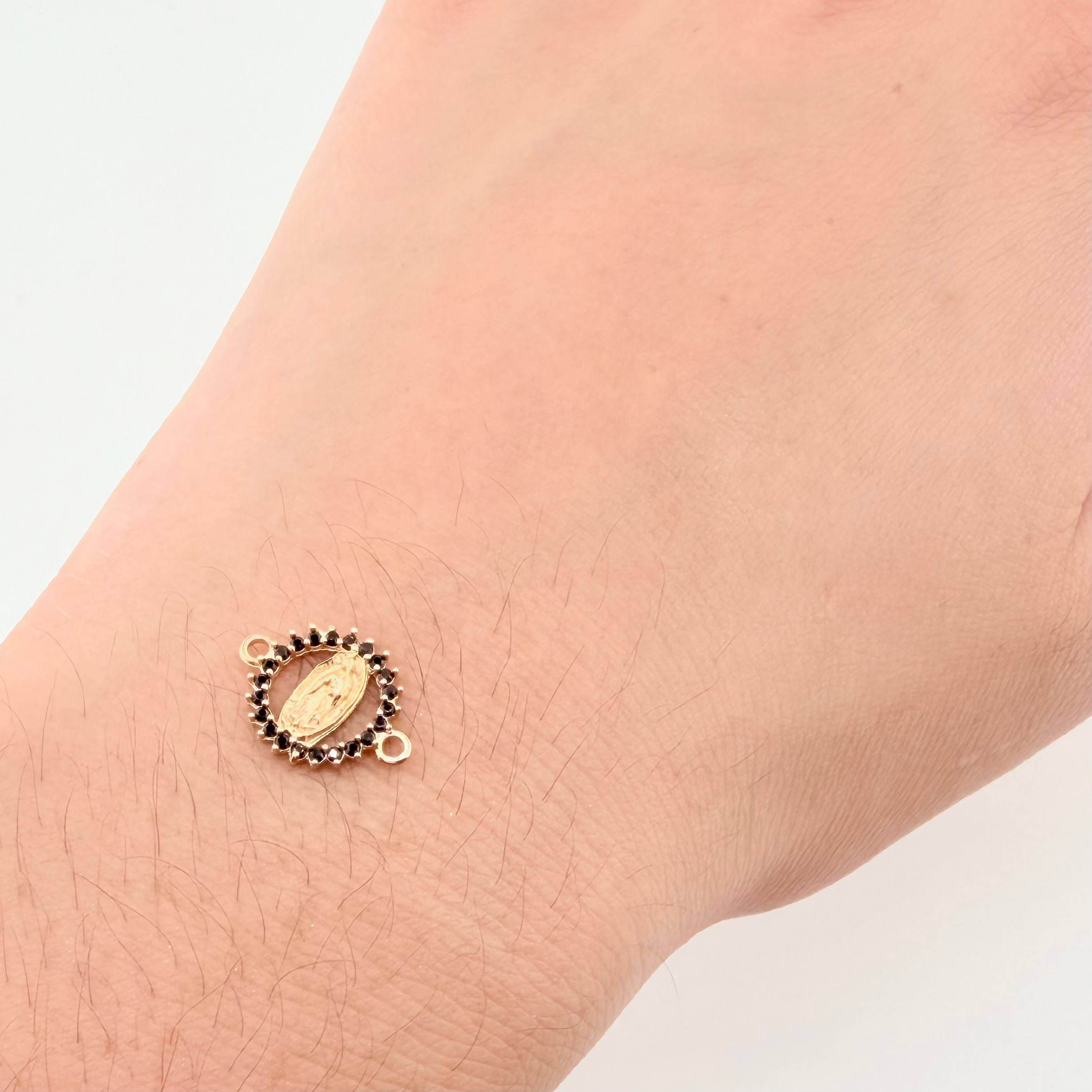 Herraje Virgen Guadalupe 0.65gr / 1.5cm / Oro Amarillo 18K