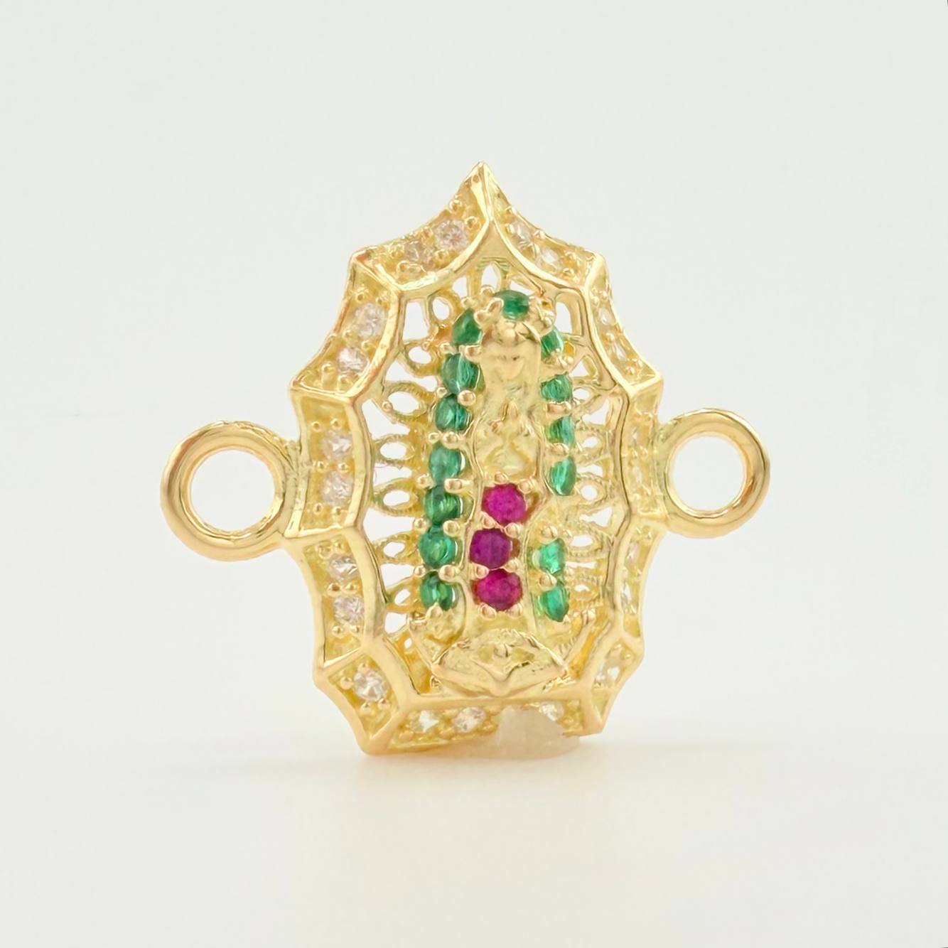 Herraje Virgen Guadalupe 1.3gr / 1.6cm / Oro Amarillo 18K