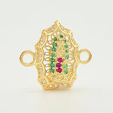 Herraje Virgen Guadalupe 1.3gr / 1.6cm / Oro Amarillo 18K