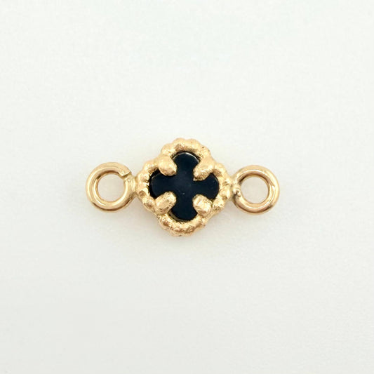 Herraje Trebol Negro 0.6gr / 1.2cm / Oro Amarillo Nac.Esp. 18K