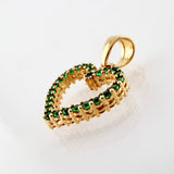 Dije Corazon Doble Faz 1.4gr / 1.9cm / Oro Amarillo 18K ©