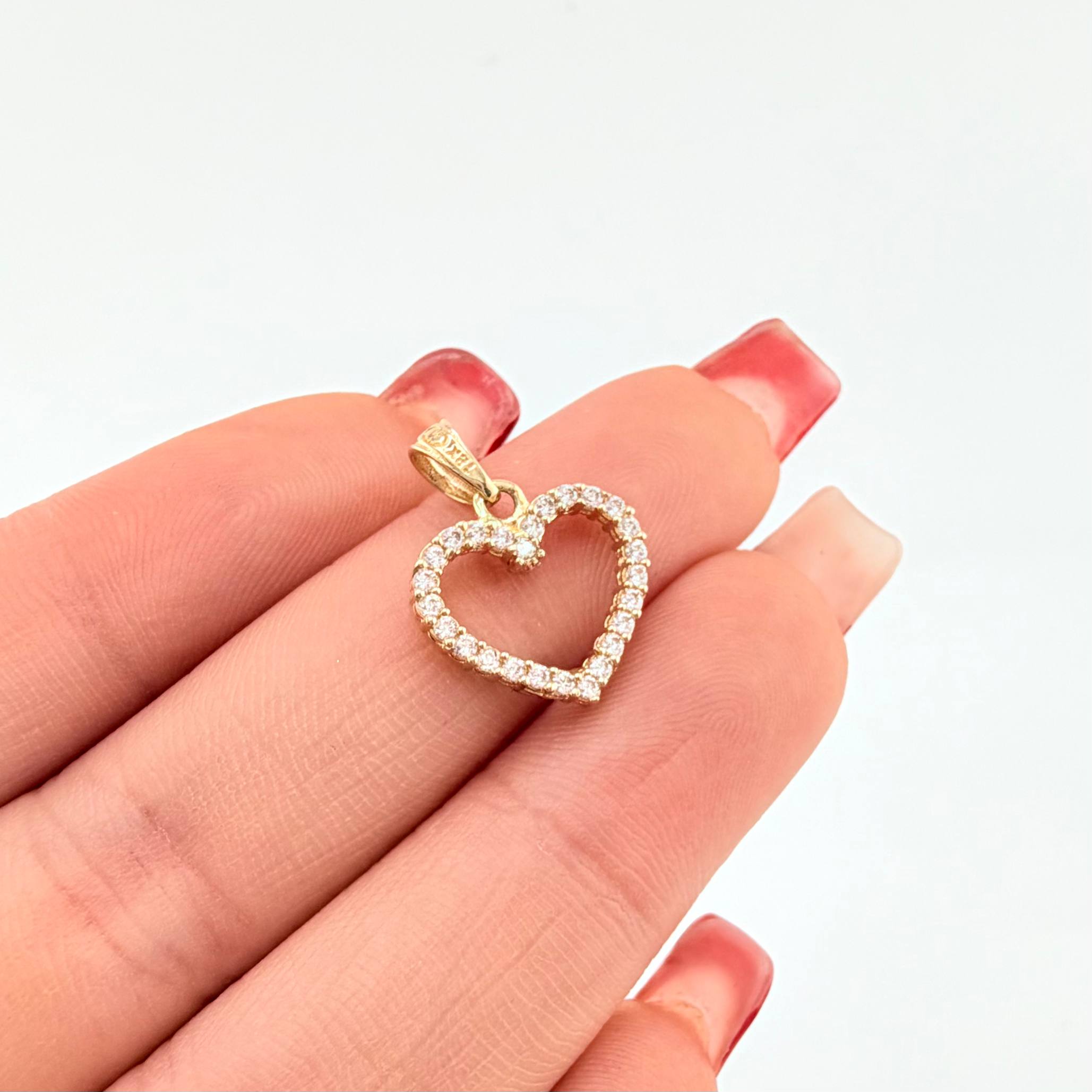 Dije Corazon Doble Faz 1.4gr / 1.9cm / Oro Amarillo 18K ©