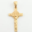 Dije Cruz Cristo San Benito 2.25gr / 3.3cm / Oro Amarillo 18K *