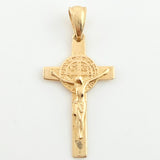 Dije Cruz Cristo San Benito 2.25gr / 3.3cm / Oro Amarillo 18K *