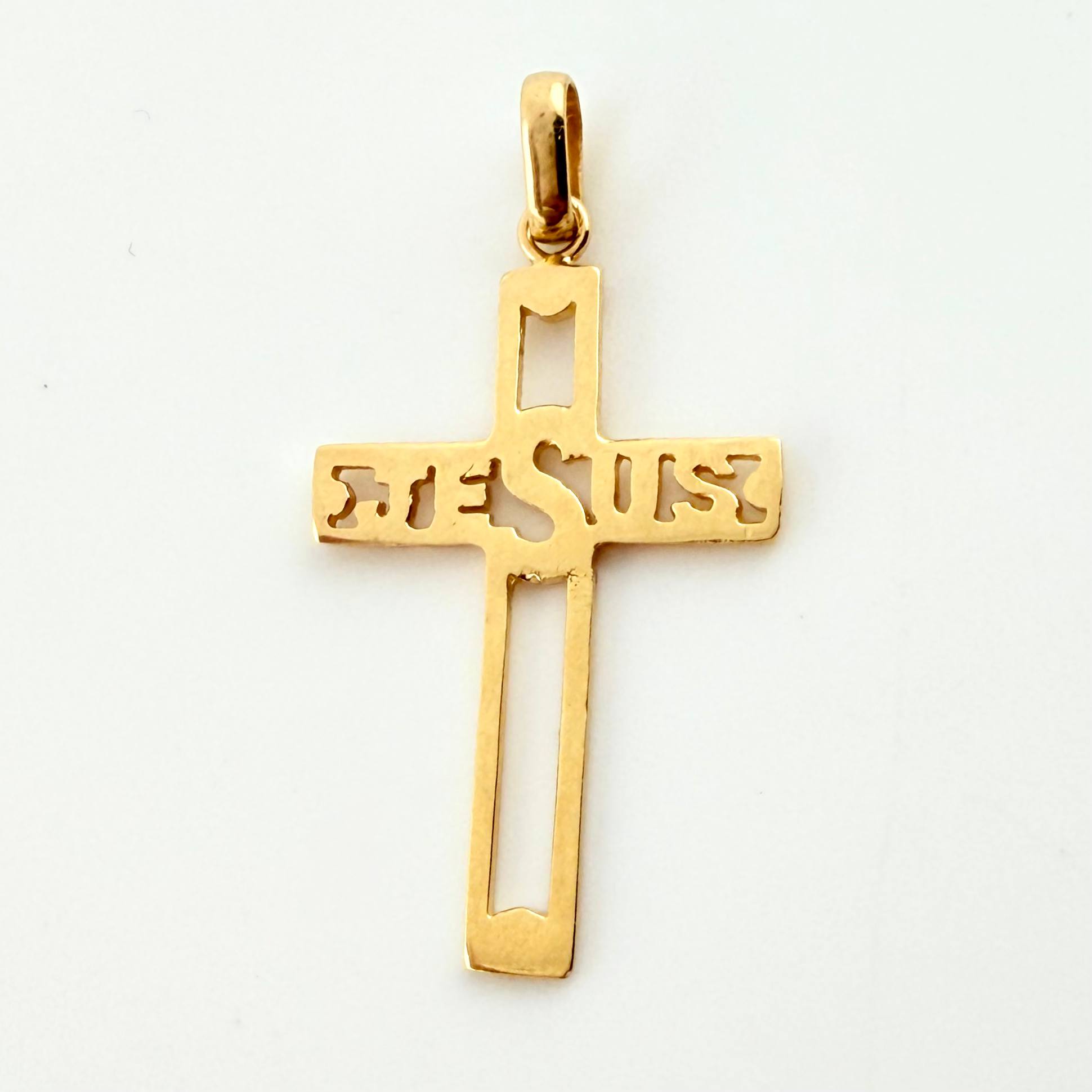 Dije Cruz Jesús 1.5gr / 3.5cm / Oro Amarillo 18K *