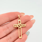 Dije Cruz Jesús 1.5gr / 3.5cm / Oro Amarillo 18K *