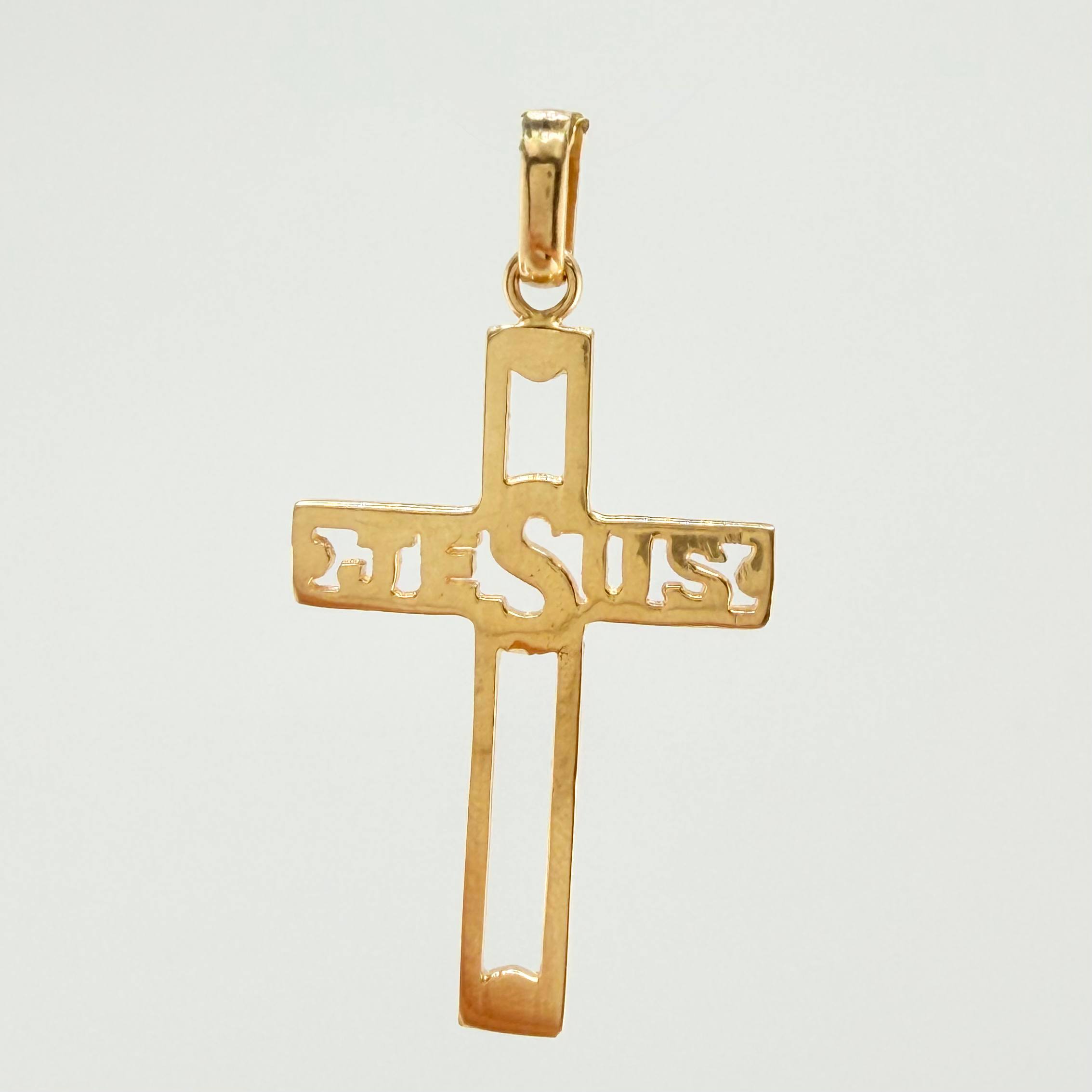Dije Cruz Jesús 1.5gr / 3.5cm / Oro Amarillo 18K *