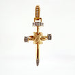 Dije Cruz Clavo 3.8gr / 3.6cm / Dos Oros Amarillo Blanco 18K ©