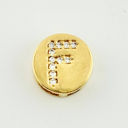 Dije Herraje Letra F 1.3gr / 1cm / Oro Amarillo 18K