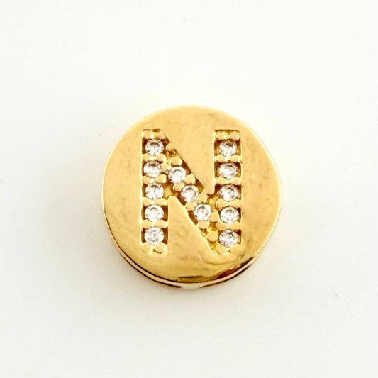Dije Herraje Letra N 1.55gr / 1cm / Oro Amarillo 18K