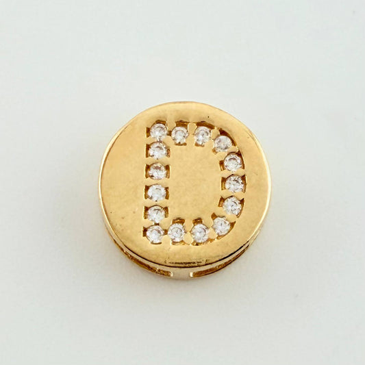 Dije Herraje Letra D 1.3gr / 1cm / Oro Amarillo 18K