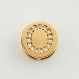 Dije Herraje Letra O 1.35gr / 1cm / Oro Amarillo 18K *