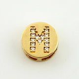 Dije Herraje Letra M 1.3gr / 1cm / Oro Amarillo 18K