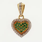 Dije Corazon Tupido 1.5gr / 1.9cm / Dos Oros Amarillo Blanco 18K ©