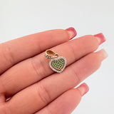 Dije Corazon Tupido 1.5gr / 1.9cm / Dos Oros Amarillo Blanco 18K ©