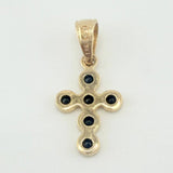 Dije Cruz Tupida 0.9gr / 2cm / Oro Amarillo 18K ©