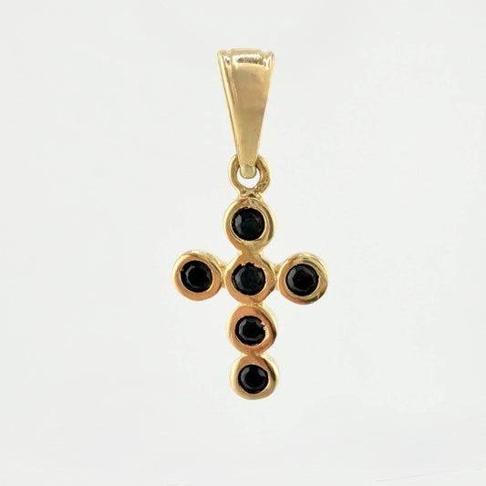 Dije Cruz Tupida 0.85gr / 2cm / Oro Amarillo 18K ©