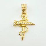 Dije Cruz Clavo 0.95gr / 2.5cm / Oro Amarillo 18K *