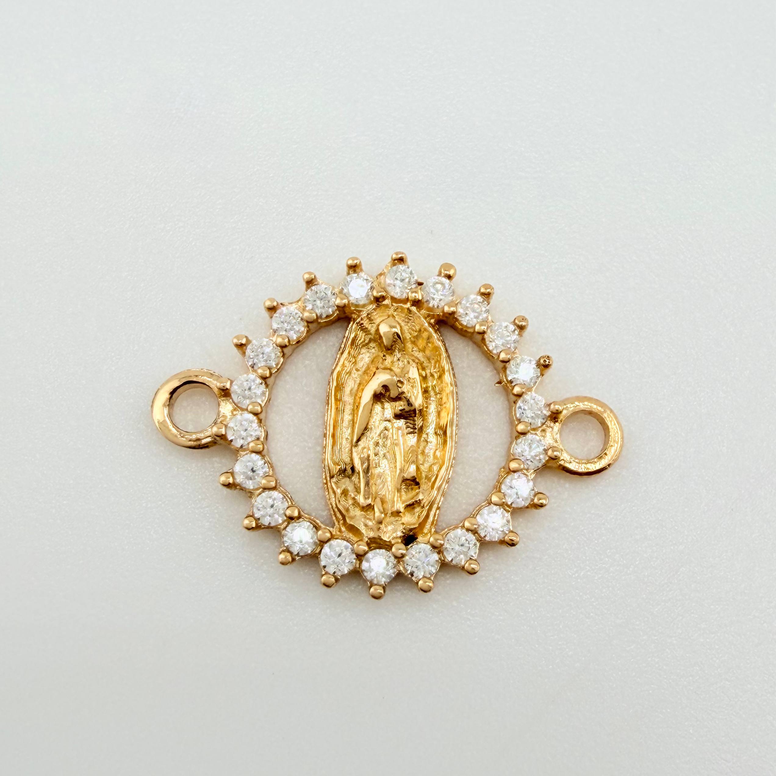 Herraje Virgen Guadalupe 0.7gr / 1.5cm / Oro Amarillo 18K