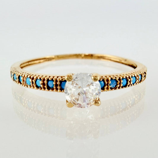 Anillo Solitario Tupido 1.3gr / T6 / Oro Amarillo 18K