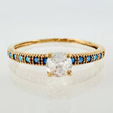 Anillo Solitario Tupido 1.3gr / T6 / Oro Amarillo 18K