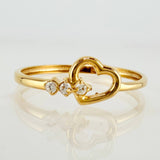 Anillo Corazón 1.1gr / T7 3/4 / Oro Amarillo 18K