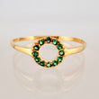Anillo Circular Tupido 0.9gr / T7 / Oro Amarillo 18K