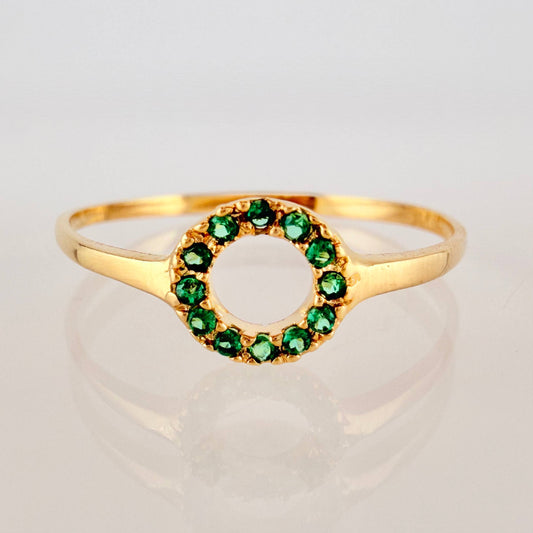 Anillo Circular Tupido 0.9gr / T7 / Oro Amarillo 18K