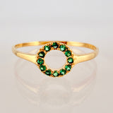 Anillo Circular Tupido 0.9gr / T7 / Oro Amarillo 18K