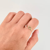 Anillo Circular Tupido 0.9gr / T7 / Oro Amarillo 18K