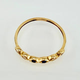 Anillo Línea Ojos 1.05gr / T6 1/2 / Oro Amarillo 18K