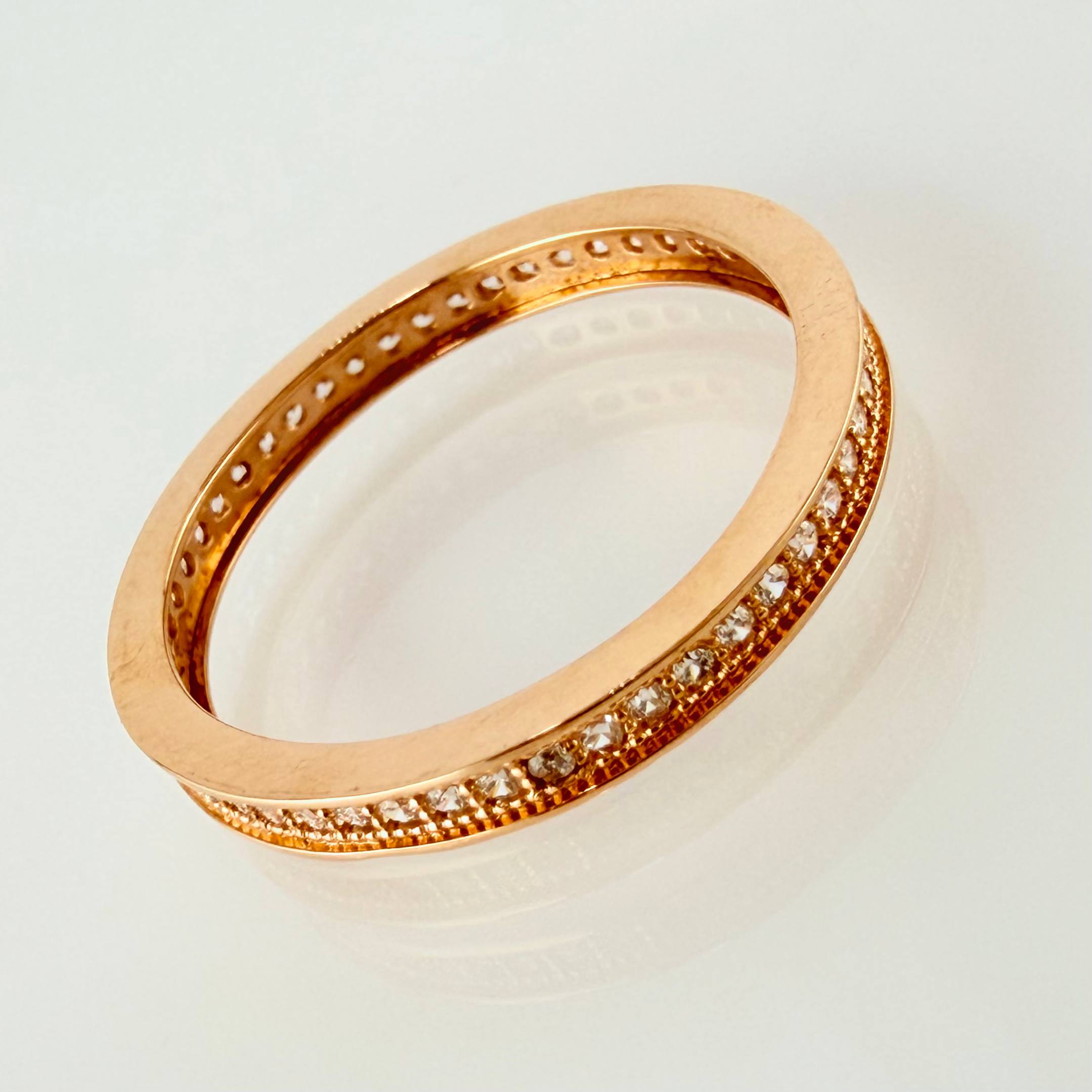 Anillo Churumbela Tupido 1.85gr / T6 3/4 / Oro Rosa 18K