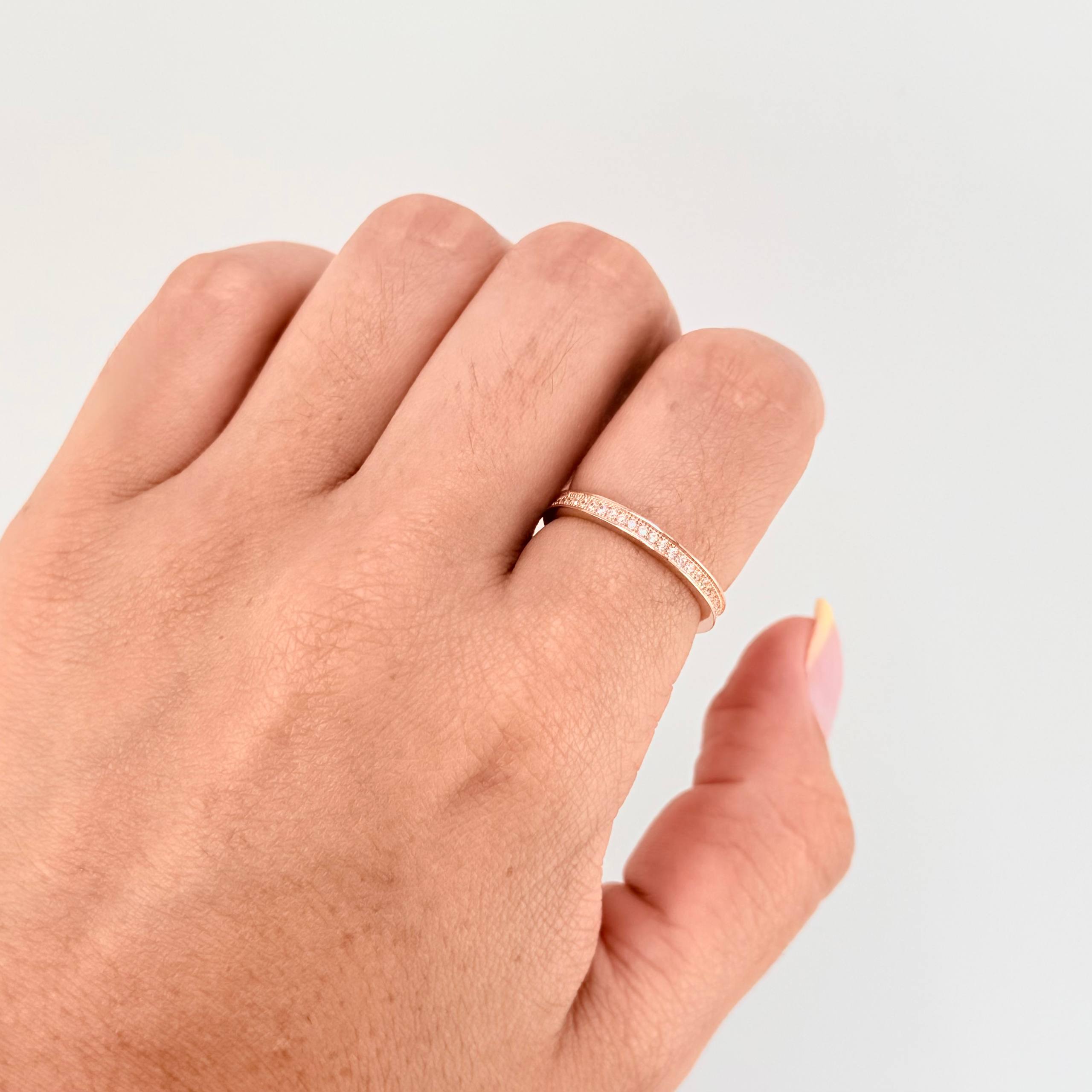 Anillo Churumbela Tupido 1.85gr / T6 3/4 / Oro Rosa 18K