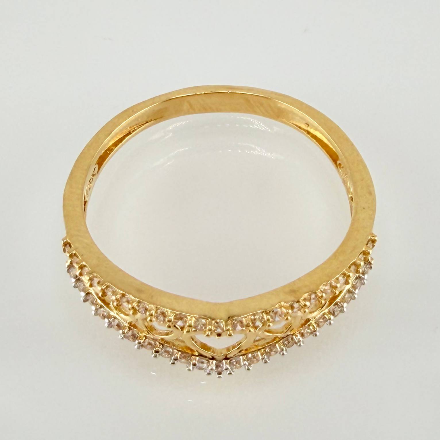 Anillo Corazones 2.45gr / T7 1/2 / Oro Amarillo 18K