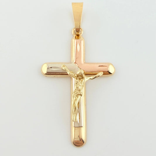 Dije Cruz Cristo 5.5gr / 5.5cm / Tres Oros 18K ©