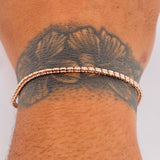 Pulso Ice 4.7gr / 20.5cm / Dos Oros Blanco Rosa +4 14K Italy $