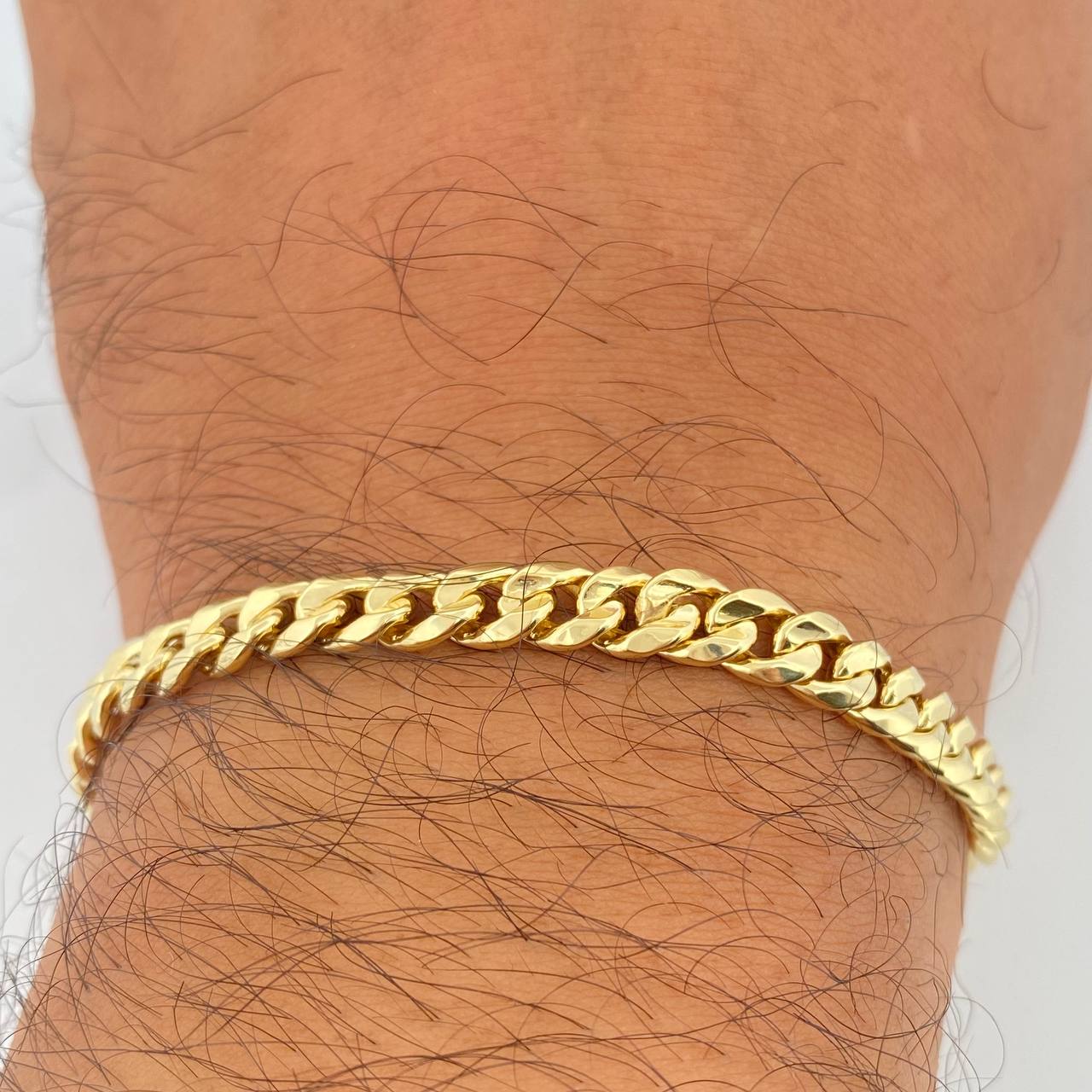 Pulso Cubana 6.1gr / 20.6cm / Oro Amarillo +1 14K Italy $