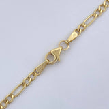 Cadena Figaro 2.8gr / 61cm / Oro Amarillo +1 14K Italy $