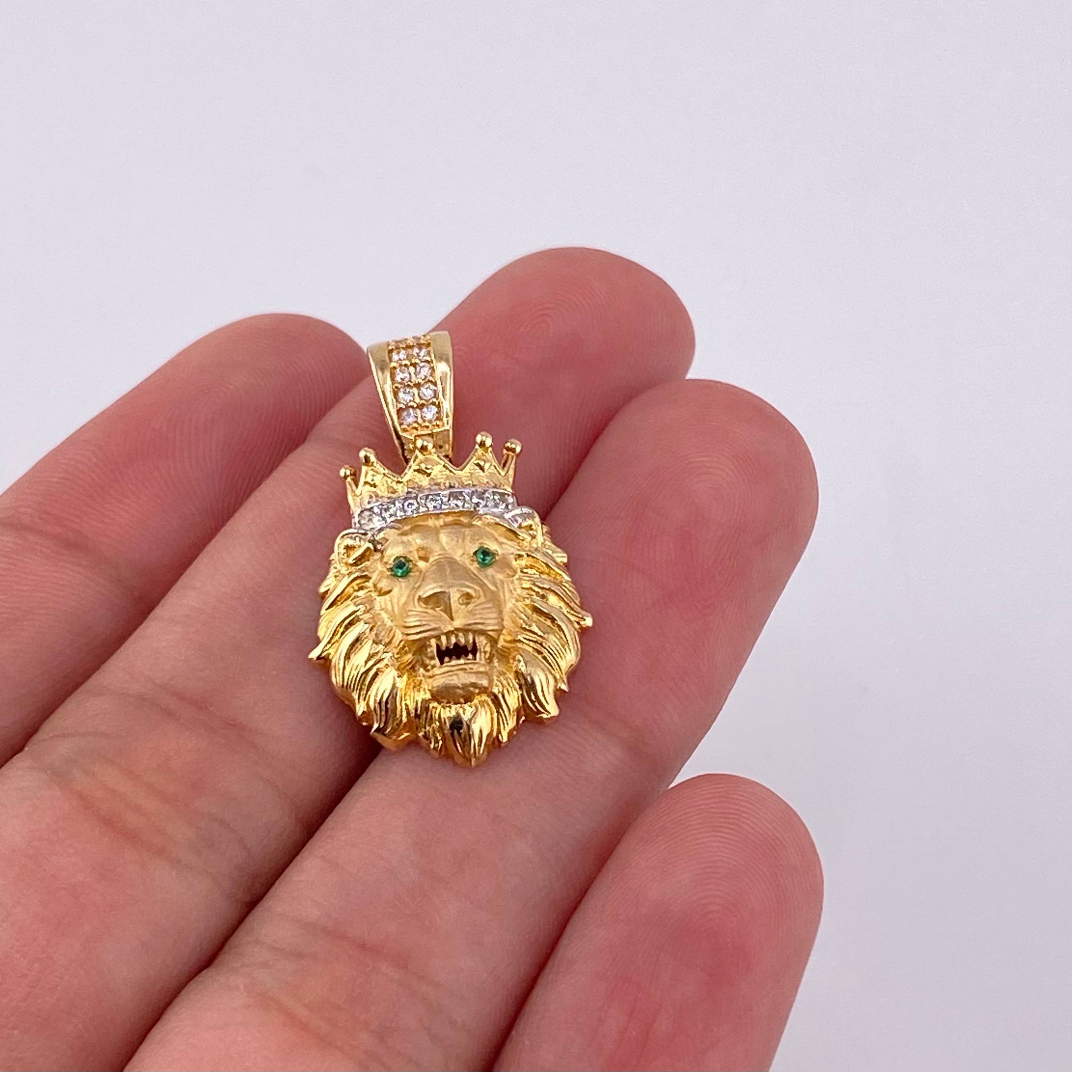 Dije Cabeza León 3.55 g / 2.5 cm Oro Amarillo 18K