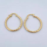 Candongas Sami 1.75gr / 2.8cm / Punteadas Oro Amarillo 18K &