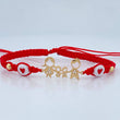 Pulsera Roja Herraje Familia 1.45gr / Oro 18K $