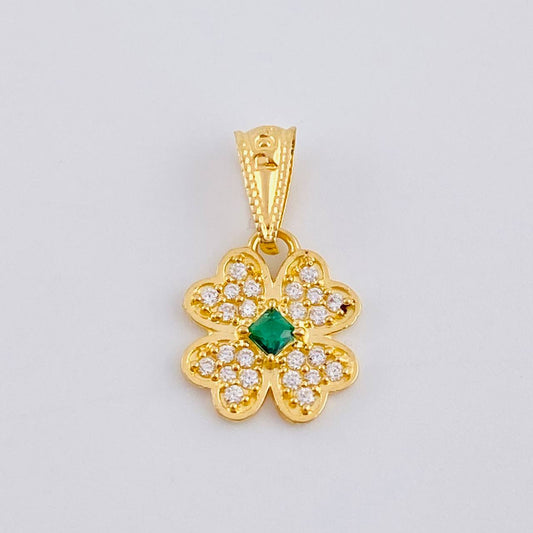 Dije Trebol 4 Hojas 0.85 g / 2,7 cm Oro Amarillo 18K