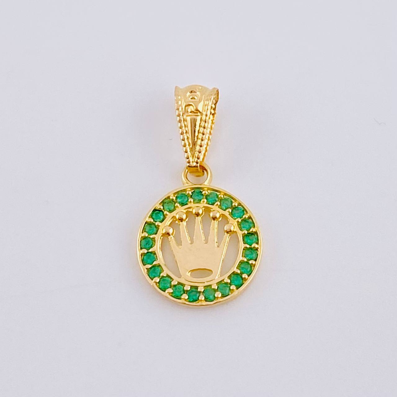 Dije Corona Circular 0.65 g / 1,8 cm Oro Amarillo 18K